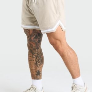 M27 Men High-Waist Drawstring Mesh Sports Gym Shorts, Comfortable and Sweat-Wicking