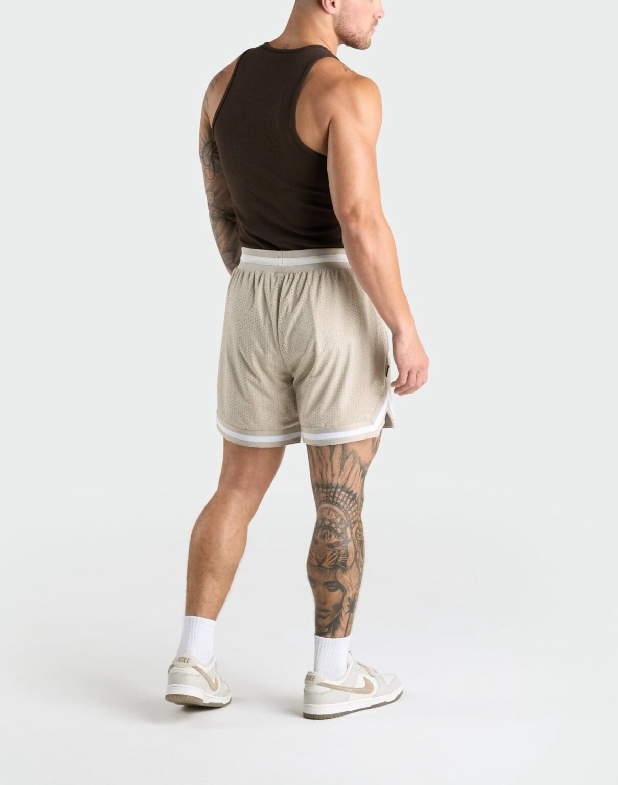 M27 Men High-Waist Drawstring Mesh Sports Gym Shorts, Comfortable and Sweat-Wicking - Image 2