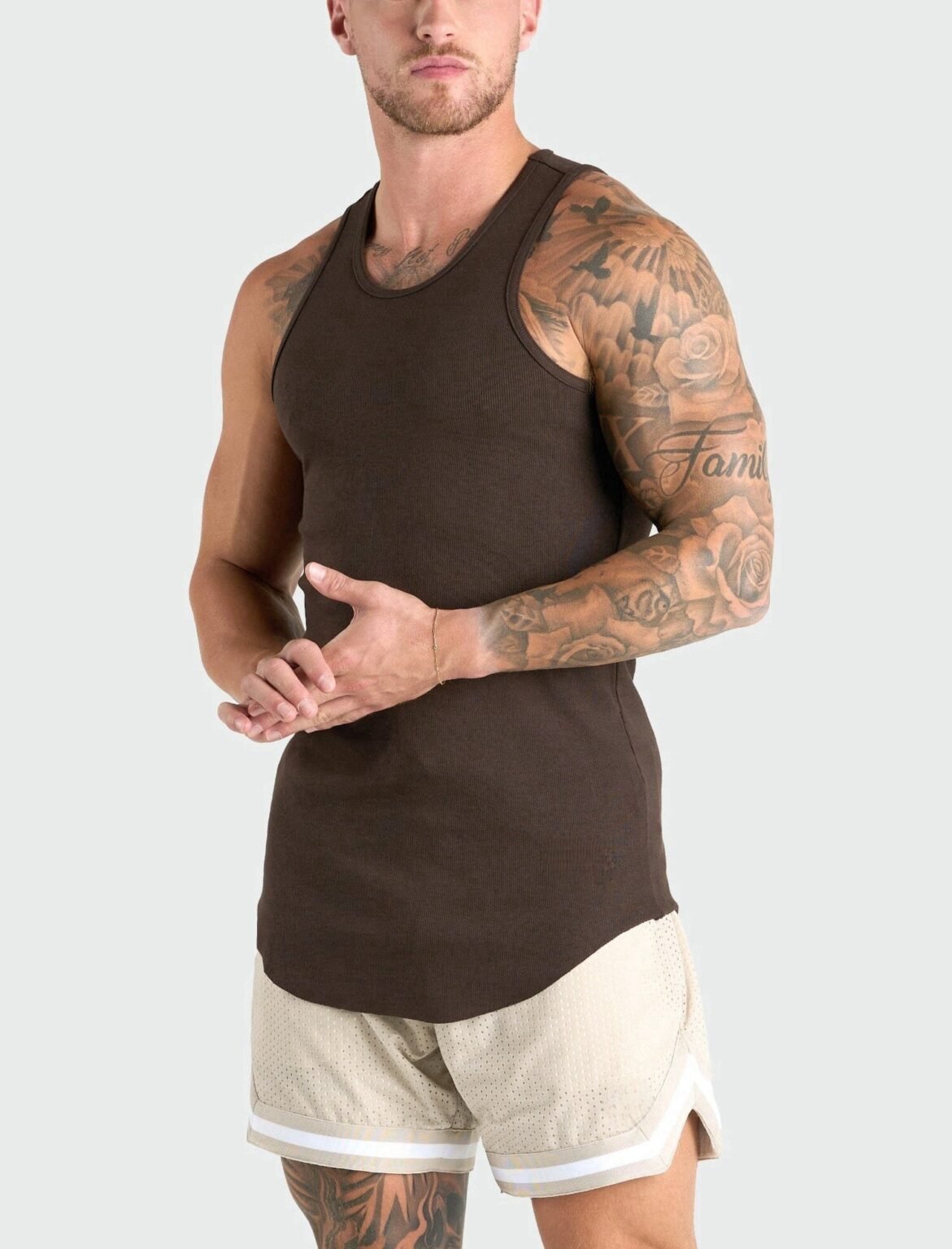 M27 Men High-Waist Drawstring Mesh Sports Gym Shorts, Comfortable and Sweat-Wicking - Image 4